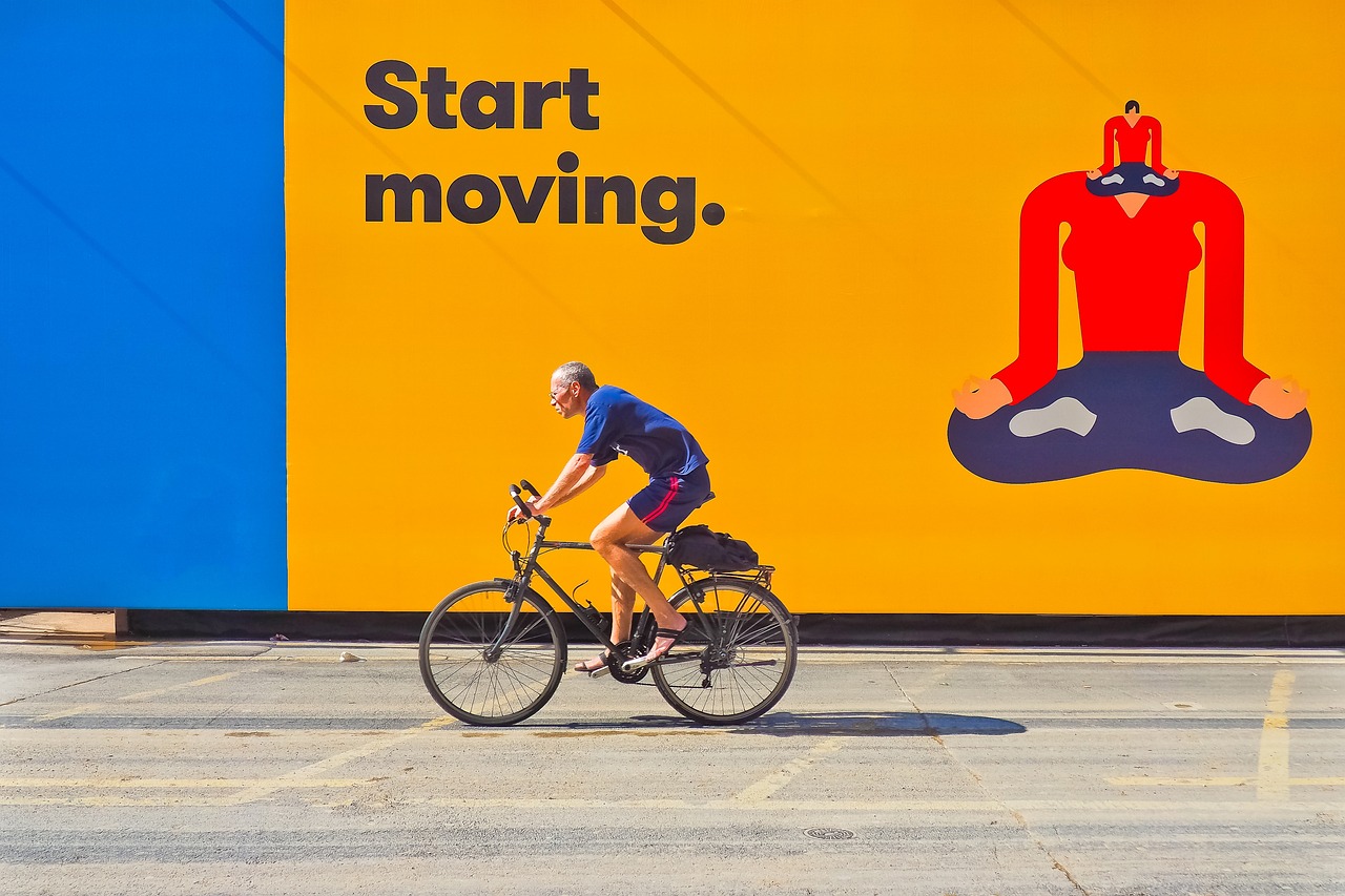 cyclist, move, to go biking